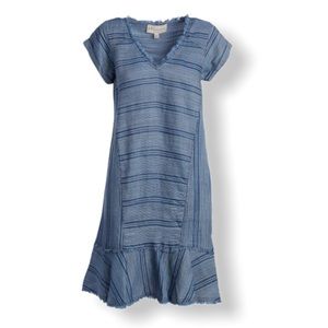 Philosophy Blue Stripe Peplum Dress NWT